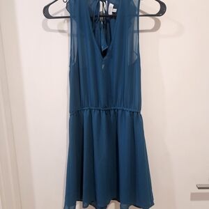 Tobi Teal Sleeveless V-Neck Dress
